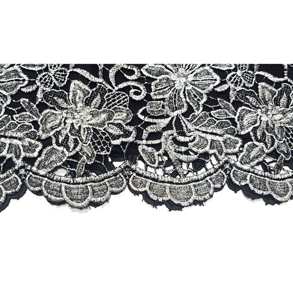 Lauren Ralph Lauren dress women's size 14 black floral lace Sleeveless sheath - Picture 5 of 9